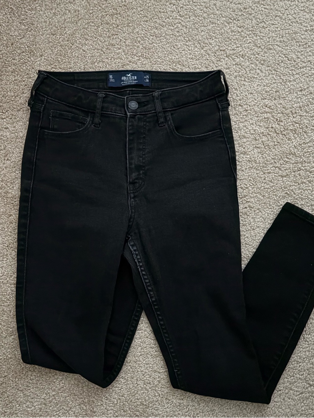 black high rise super skinny jeans